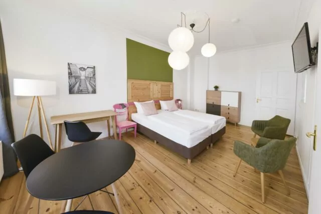 View of bedroom in Studio apartment OTA-Berlin